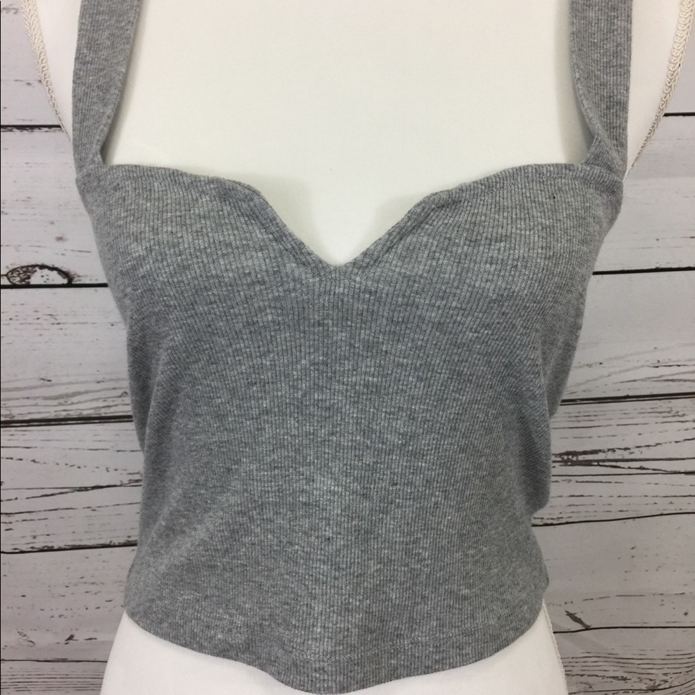 Lime blue crop top NWOT size L